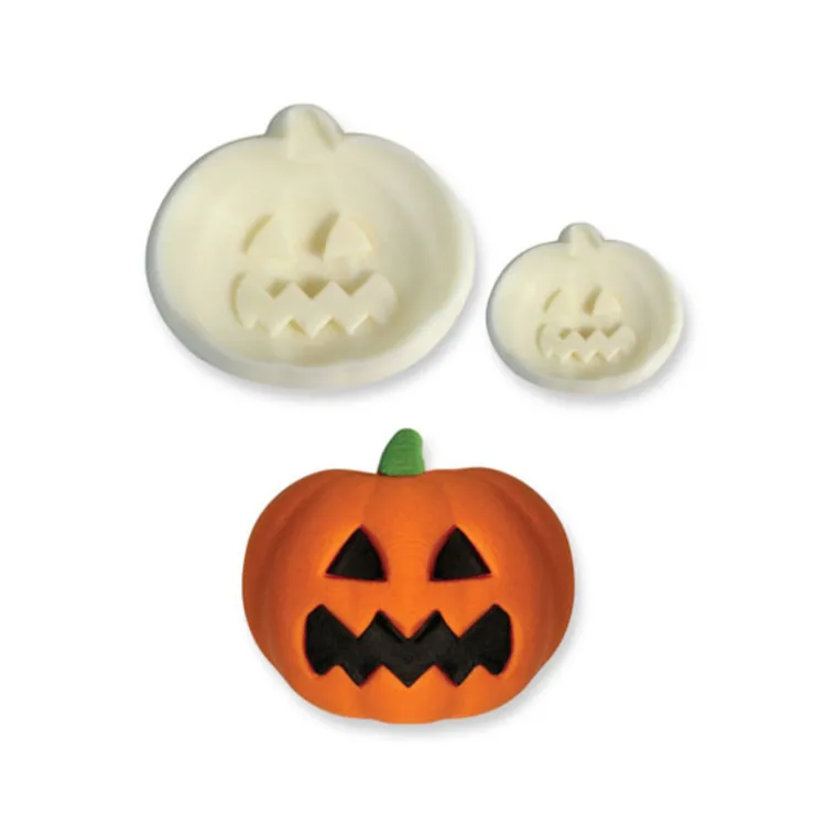 Découpoirs relief citrouilles (x2)-Cerf Dellier New