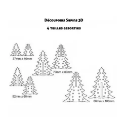 Découpoirs Sapins 3 D (jeu de 8)-Cerf Dellier Online