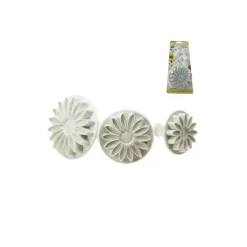 Découpoirs-éjecteurs Marguerites assortis PME (x 3)-Cerf Dellier New