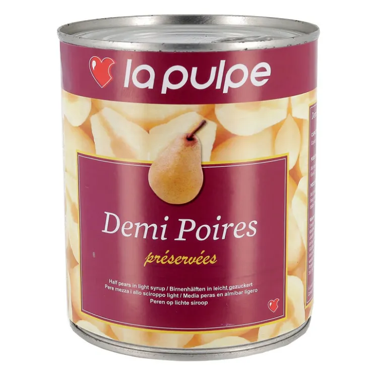 Demi poires au sirop léger 840 g-Cerf Dellier Hot