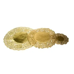 Dentelle ronde pâtisserie papier doré (x 100)-Cerf Dellier Online