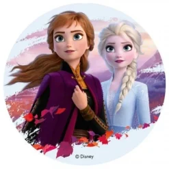 Disque azyme Elsa et Anna La reine des Neiges 2 - 20 cm-Cerf Dellier Hot