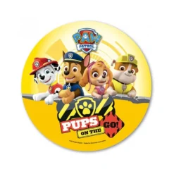 Disque azyme Pat Patrouille jaune 20 cm-Cerf Dellier New