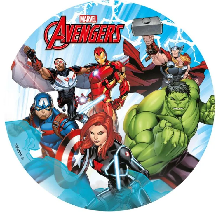 Disque gâteau en azyme Avengers 15,5 cm - DDM 05/24-Cerf Dellier