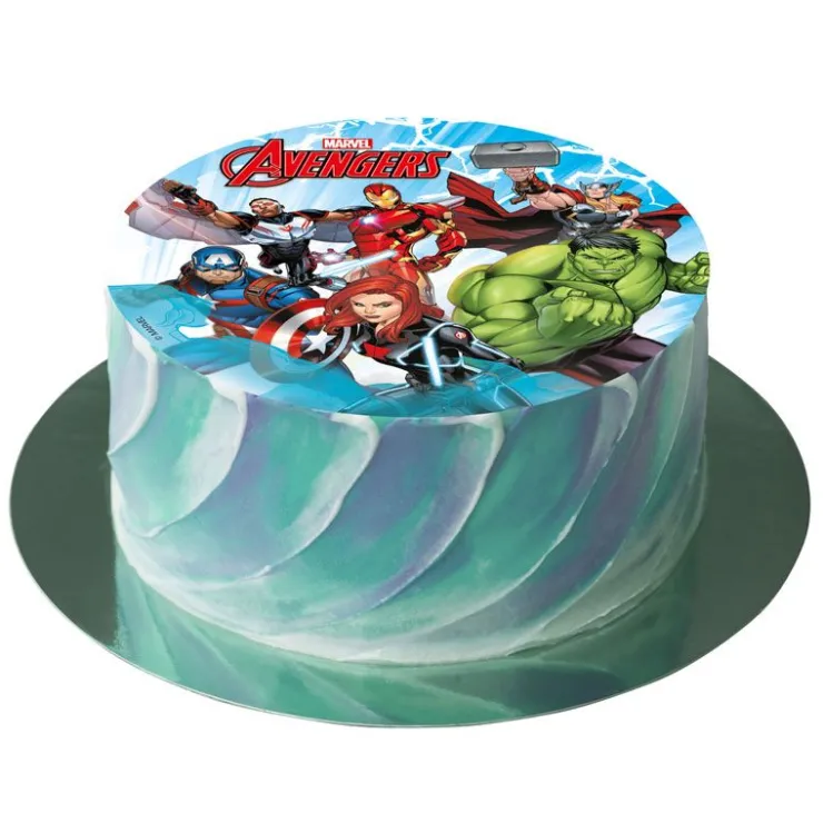 Disque gâteau en azyme Avengers 15,5 cm - DDM 05/24-Cerf Dellier