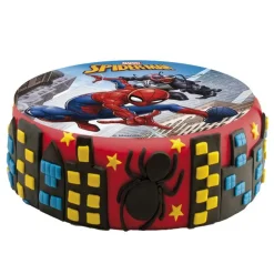 Disque gâteau en azyme Spiderman 15,5 cm-Cerf Dellier Outlet