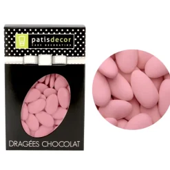 Dragées chocolat Rose Nacre Patisdécor 500 g-Cerf Dellier