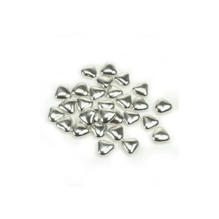 Dragées mini coeurs argentées (150 g)-Cerf Dellier Online