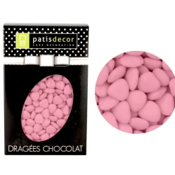 Dragées mini-coeurs chocolat roses 500 g-Cerf Dellier Best
