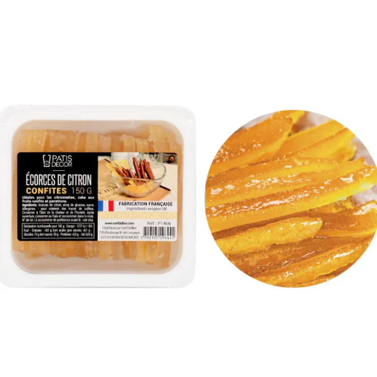 Ecorces de citron confites 150 g-Cerf Dellier Sale