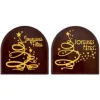 Embouts bûchettes chocolat Joyeuses Fêtes (x56)-Cerf Dellier Best