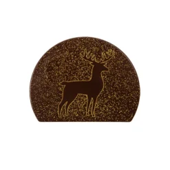 Embouts de bûches chocolat silhouette renne (x40)-Cerf Dellier Clearance