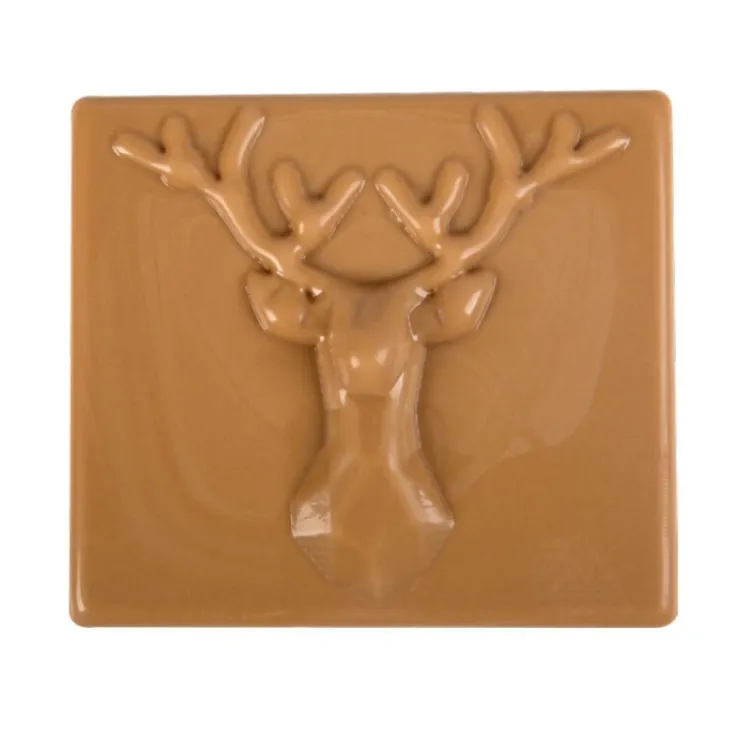 Embouts de bûches chocolat caramel origami cerf (x20)-Cerf Dellier Discount