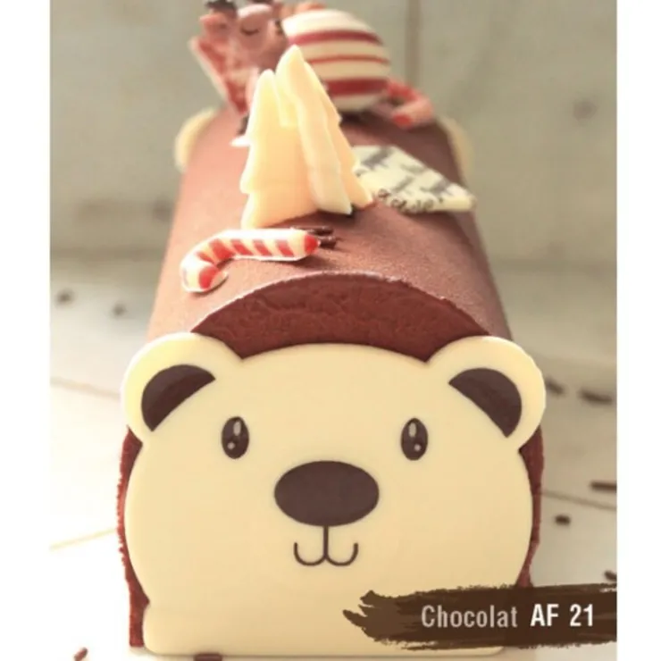 Embouts de bûches en chocolat blanc Tête d'ours (x54)-Cerf Dellier Outlet