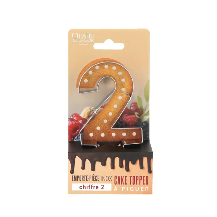 Emporte-pièces cake topper "2"-Cerf Dellier Outlet