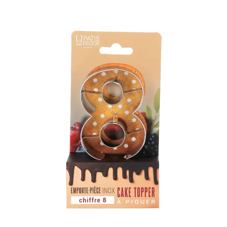 Emporte-pièces cake topper "8"-Cerf Dellier Clearance