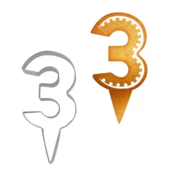 Emporte-pièces cake topper "3"-Cerf Dellier Hot