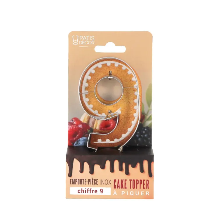 Emporte-pièces cake topper "9"-Cerf Dellier Online