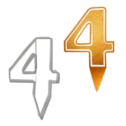 Emporte-pièces cake topper "4"-Cerf Dellier Hot