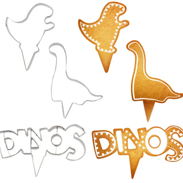 Emporte-pièces cake toppers thème dinosaures (lot de 3)-Cerf Dellier Best