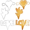 Emporte-pièces cake toppers thème Saint-Valentin (lot de 3)-Cerf Dellier