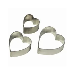 Emporte-pièces inox cœurs arums PME (x 3)-Cerf Dellier New