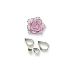 Emporte-pièces inox pétales de roses PME (x 4)-Cerf Dellier Clearance