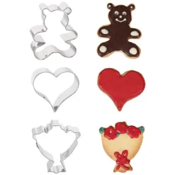 Emporte-pièces Saint Valentin assortis (x3)-Cerf Dellier Outlet