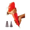 Ensemble poche pâtissière souple + 2 douilles-Cerf Dellier New