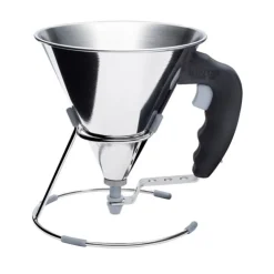 Entonnoir à piston avec pied 0,8 L. inox KWIK-Cerf Dellier Online