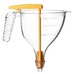 Entonnoir gradué à piston copolyester transparent avec support et 4 douilles - 1,5 L-Cerf Dellier Outlet