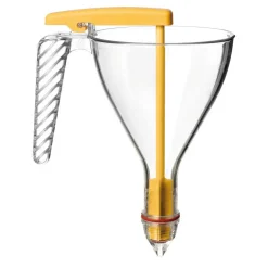 Entonnoir gradué à piston copolyester transparent avec support et 1 douille - 0,75 L-Cerf Dellier Best