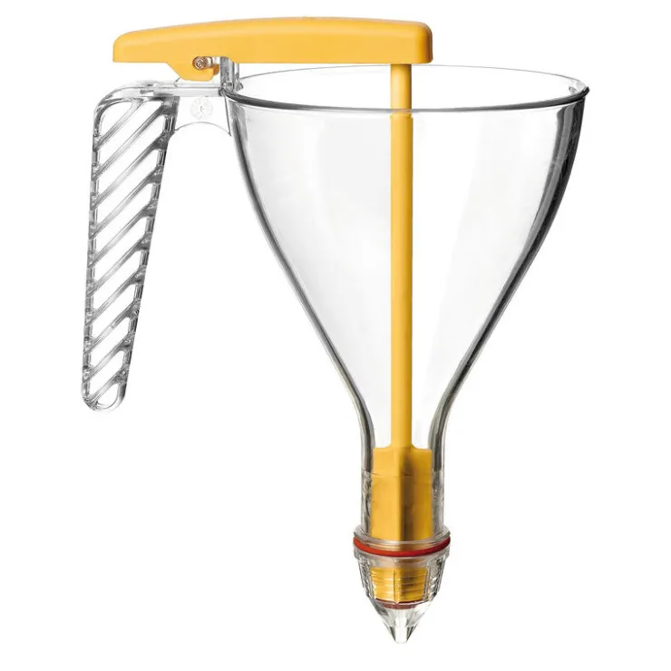 Entonnoir gradué à piston copolyester transparent avec support et 1 douille - 0,75 L-Cerf Dellier Best