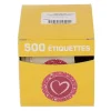 Etiquette adhésive rose Coeur (x500)-Cerf Dellier Sale