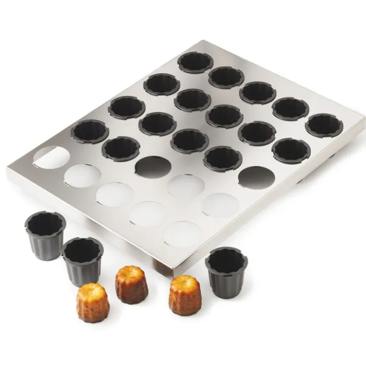 Exoglass plaque de 25 moules à cannelé 4,5 cm-Cerf Dellier Outlet