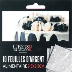 Feuilles d'argent alimentaire (x10)-Cerf Dellier Hot