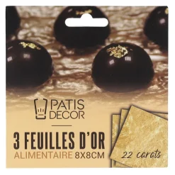 Feuilles d'or alimentaire (x3)-Cerf Dellier Online