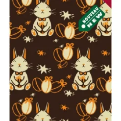 Feuilles transfert chocolat Lapin (x10)-Cerf Dellier Hot