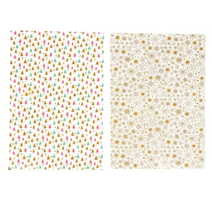 Feuilles transfert Noël assorties (x4)-Cerf Dellier New