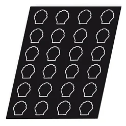 Flexipan 60x40 plaque de 24 coquilles saint jacques 8x7,5 cm-Cerf Dellier Online