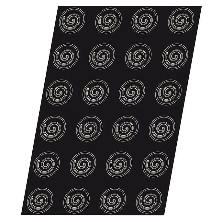 Flexipan 60x40 plaque de 24 demi- sphères spirales 3,6 cm-Cerf Dellier Best