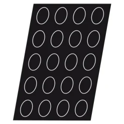 Flexipan 60x40 plaque de 56 demi oeuf 55x35 mm-Cerf Dellier