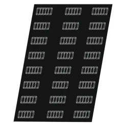 Flexipan 60x40 plaque de 24 lingots cannelés 10,6x4,6x2,5 cm-Cerf Dellier New