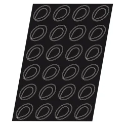 Flexipan 60x40 plaque de 24 ovales échancrés 8,5x6,1 cm-Cerf Dellier Outlet
