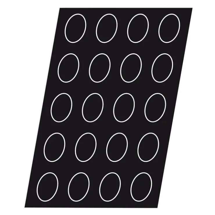 Flexipan 60x40 plaque de 64 ovales 5,7x3,5 cm-Cerf Dellier Best
