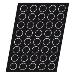 Flexipan 60x40 plaque de 15 tartelettes creuses évasées 9,6 cm-Cerf Dellier Best