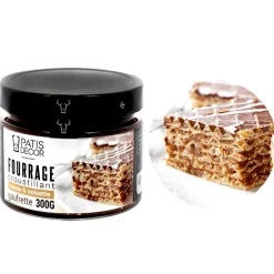 Fourrage croustillant cacao-noisette & gaufrette - 300 g-Cerf Dellier New