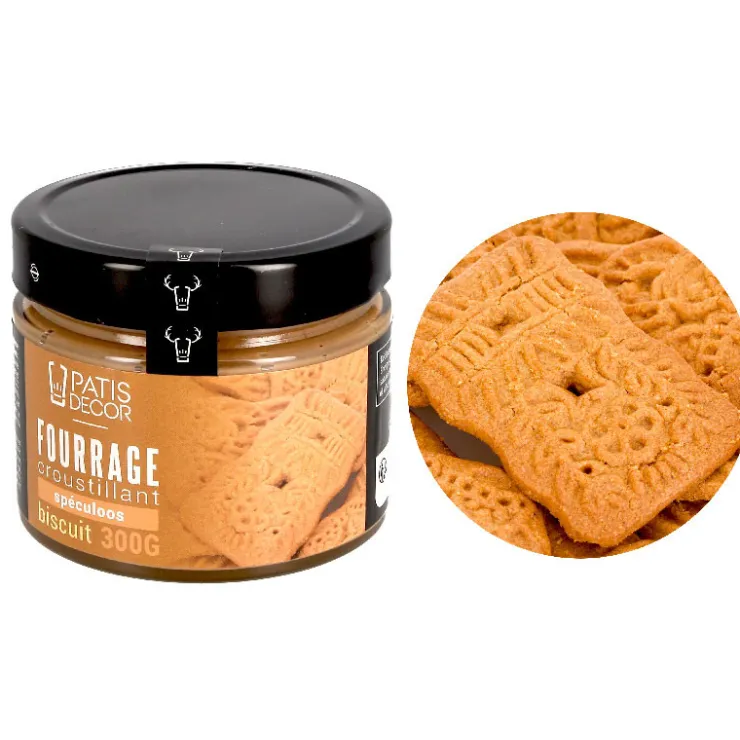 Fourrage croustillant spéculoos & biscuit - 300 g-Cerf Dellier Online
