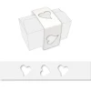 Fourreau motif coeur blanc pour ballotin 500g (x50)-Cerf Dellier Best