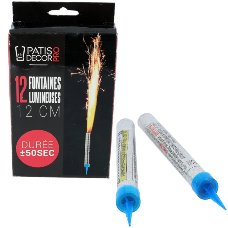 Fusées Fontaines Lumineuses 50' Patisdécor Pro (x 12)-Cerf Dellier Hot